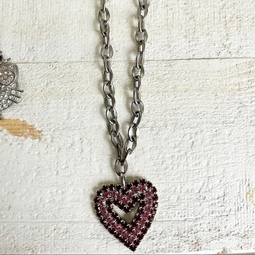 Tarina Tarantino Vintage Red Heart Necklace